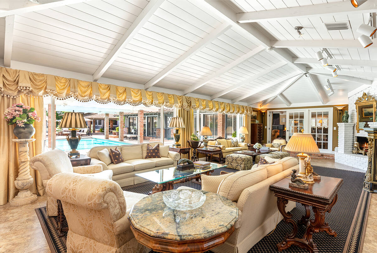 The one-story home on Pinto Lane was built in 1960 and measures more than 26,000 square feet an ...