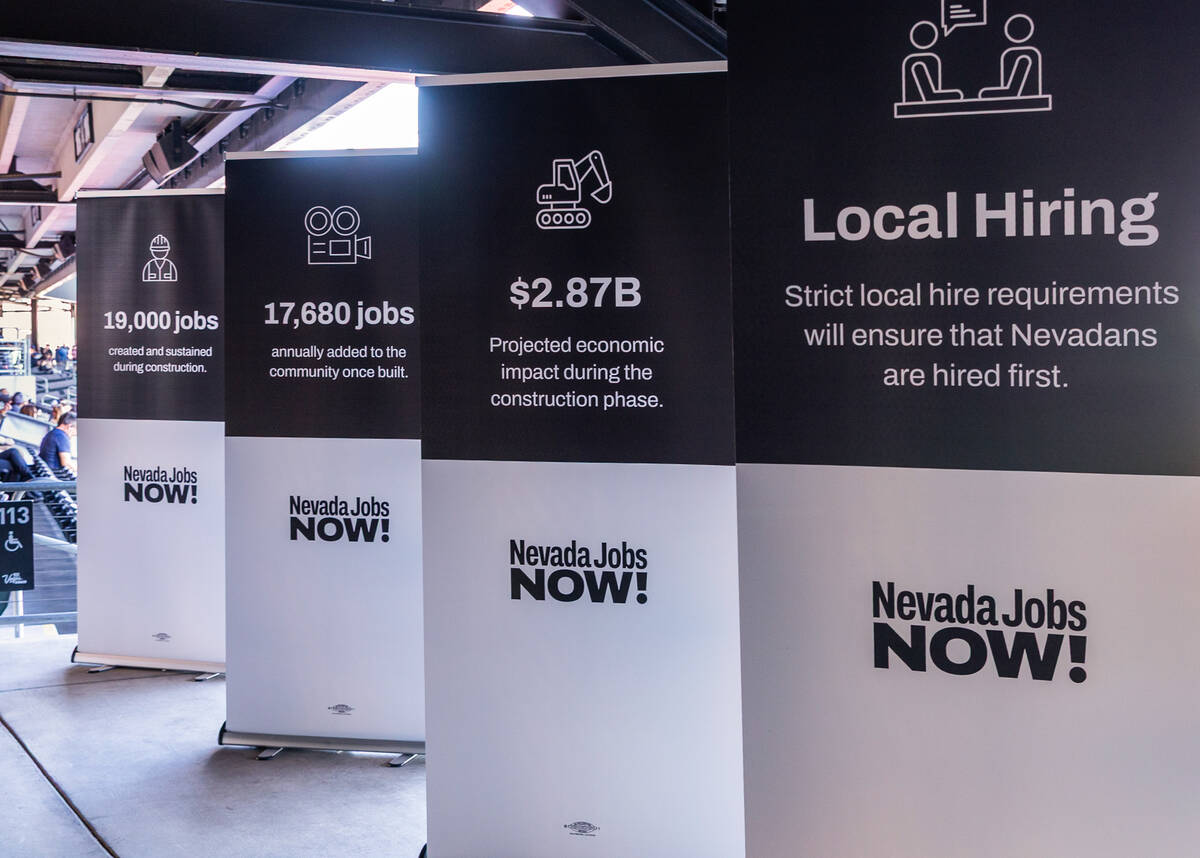 Information is on hand as Nevada Jobs Now! holds a town hall in favor of a Summerlin Studios pr ...