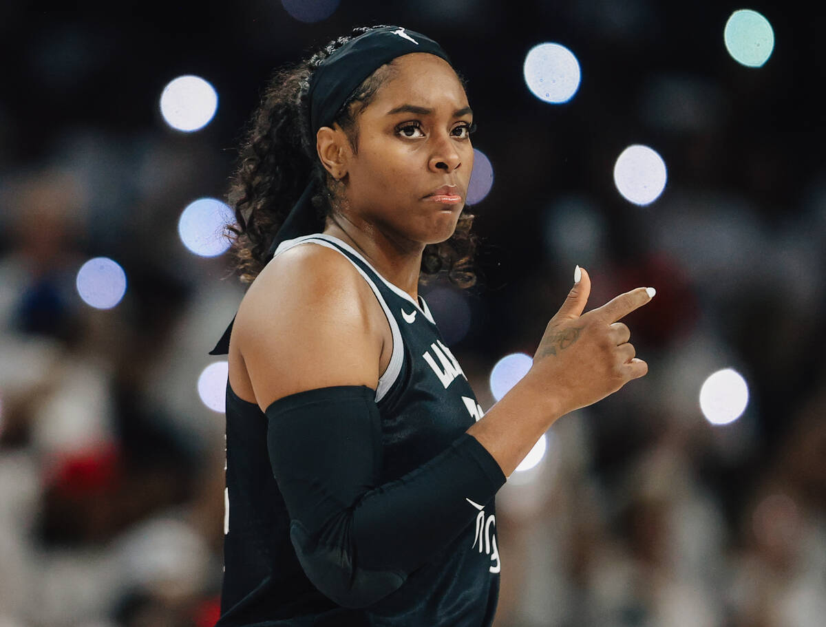 Aces forward Cheyenne Parker-Tyus during game one of a first round WNBA playoff game between th ...