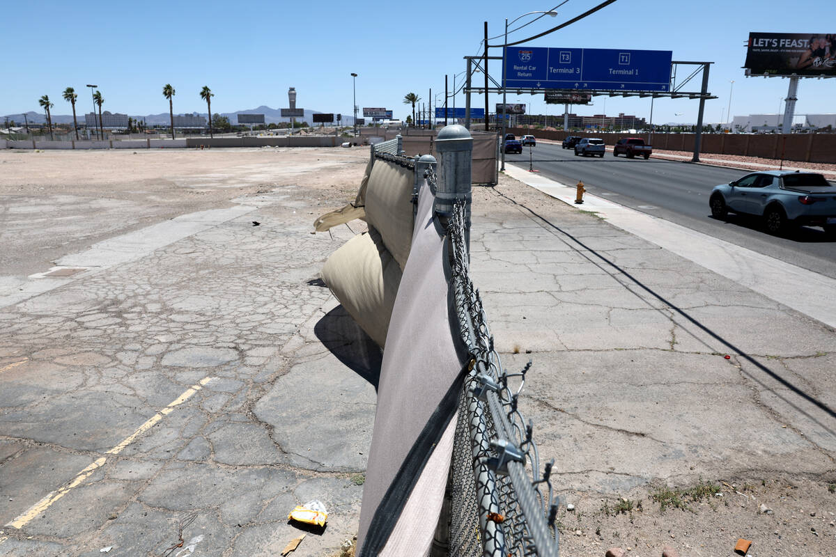 Land at 5200 Paradise Road near Harry Reid International Airport is seen in Las Vegas Thursday, ...