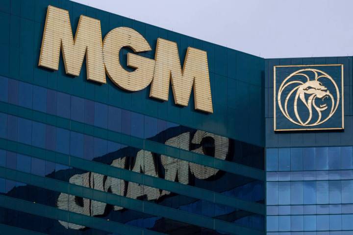 The exterior of the MGM Grand hotel-casino is pictured on Wednesday, Sept. 20, 2023, in Las Veg ...