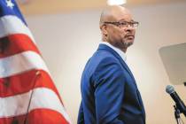 Nevada Attorney General Aaron Ford speaks during his governor campaign kick off event at the Ea ...