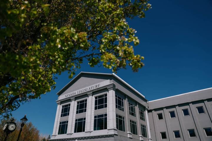 The Nevada Legislative Building is seen Wednesday, April 23, 2025 in Carson City. (Liv Paggiari ...
