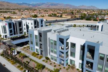 An Elysian apartment complex that was recently sold is seen at 9280 W. Post Road, on Thursday, ...