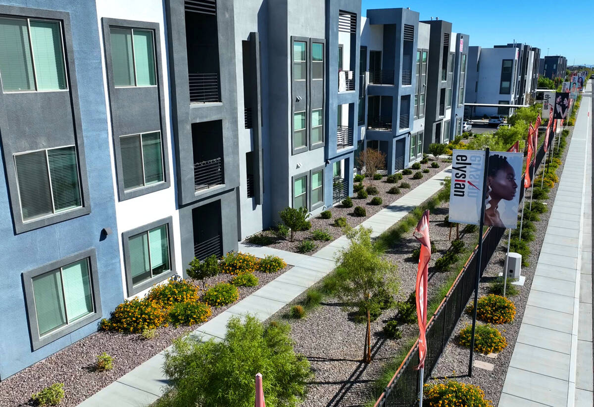 An Elysian apartment complex that was recently sold is seen at 9280 W. Post Road, on Thursday, ...
