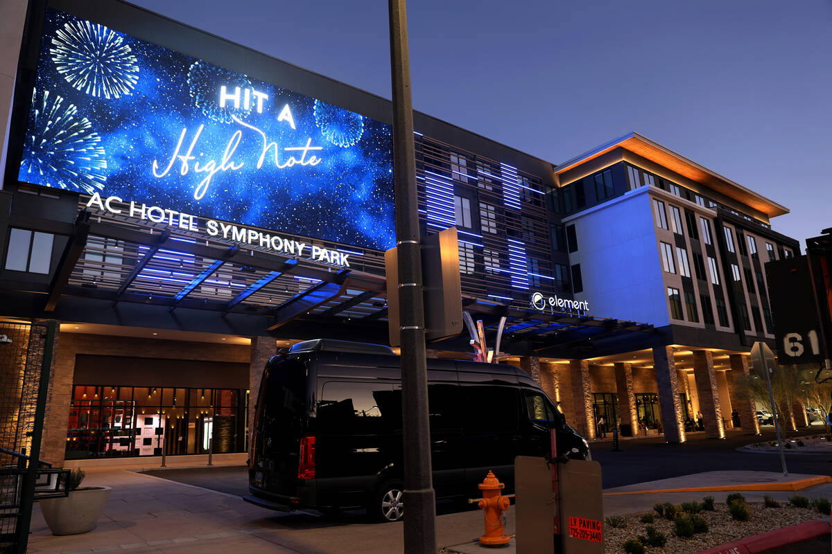 The dual-branded AC Hotel by Marriott and Element by Westin is shown at Symphony Park in downto ...