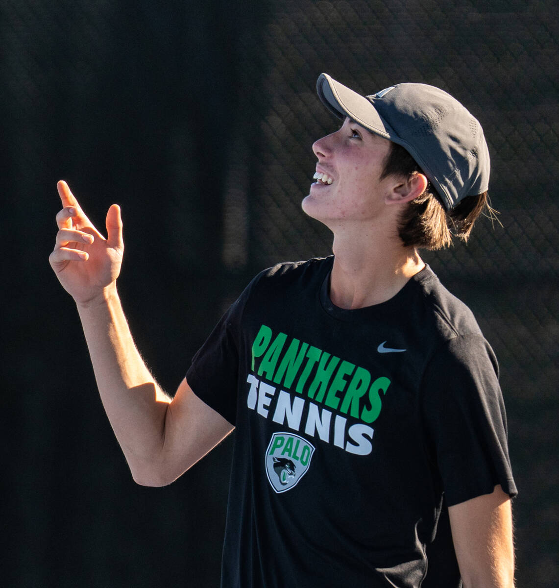 [HELP IDing NEEDED] Palo Verde double’s partners celebrate after winning a point during ...