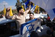 Freed Israeli hostages, twin brothers Gali and Ziv Berman, who were recently released from Hama ...