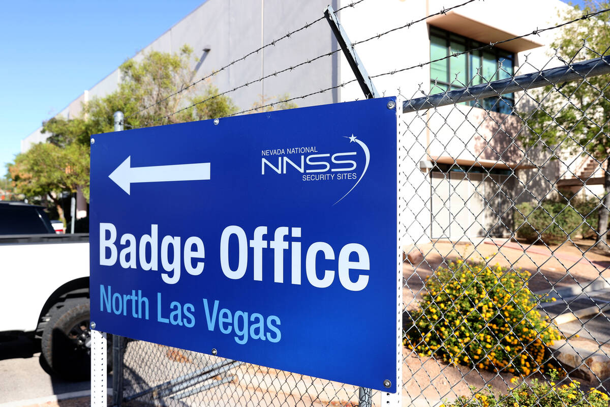 The Nevada National Security Sites facility is shown in North Las Vegas Monday, Oct. 20, 2025. ...