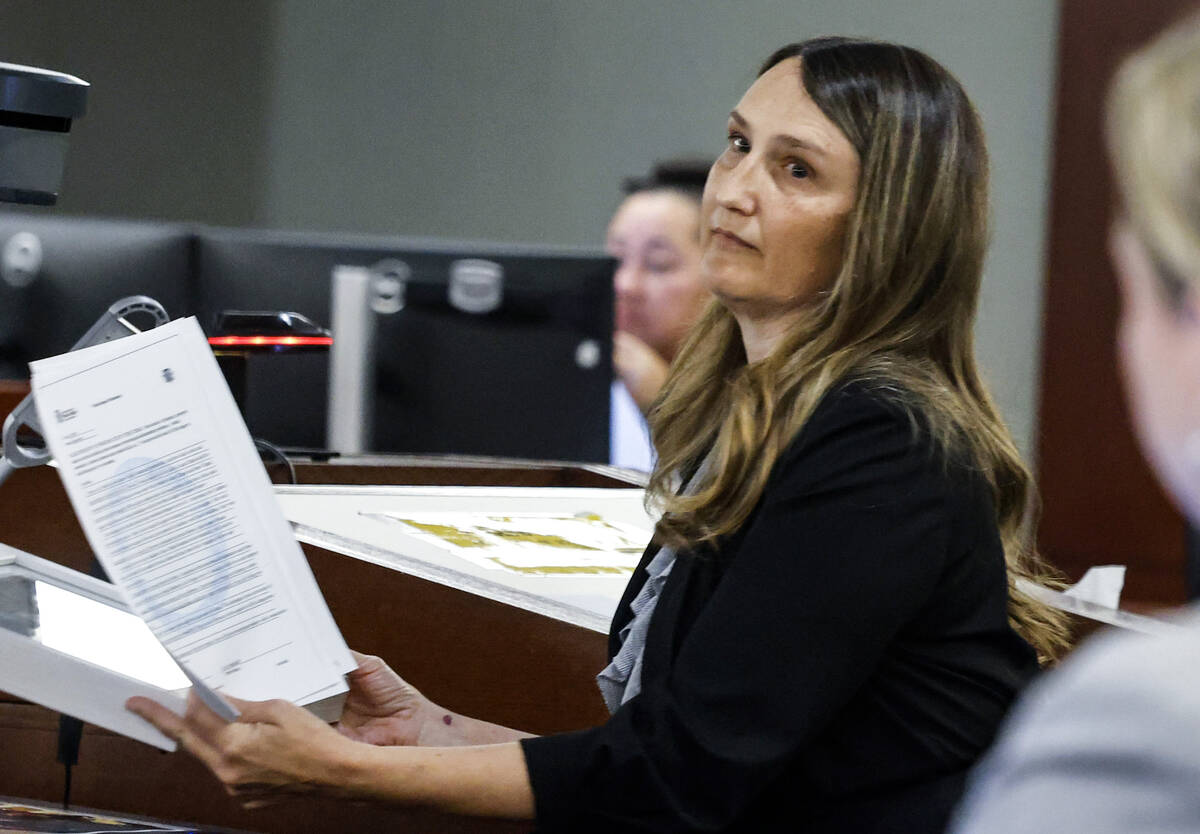 Laura Chapel, the mother of crash victim Suzanne Chapel, looks at Christopher Walker, who was f ...