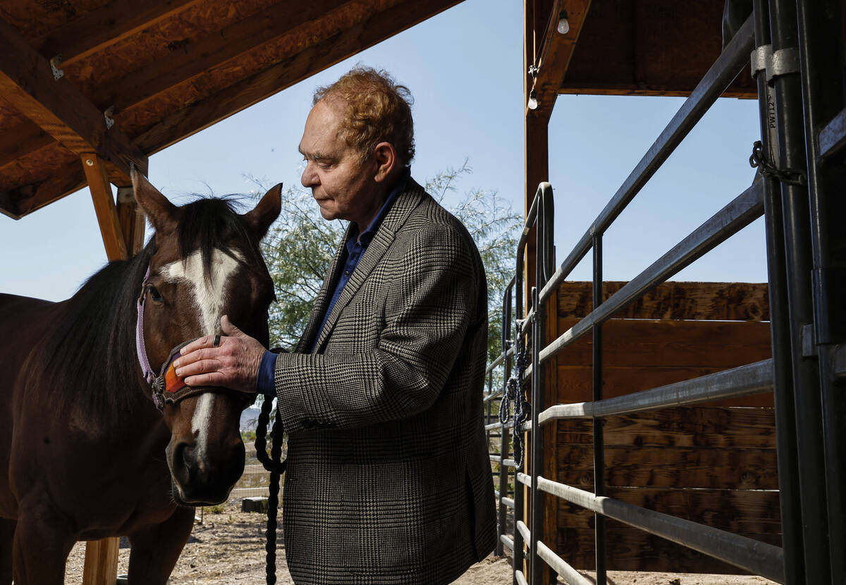 Iconic magician Teller poses for a portrait at a horse ranch near his home in southwest Las Veg ...
