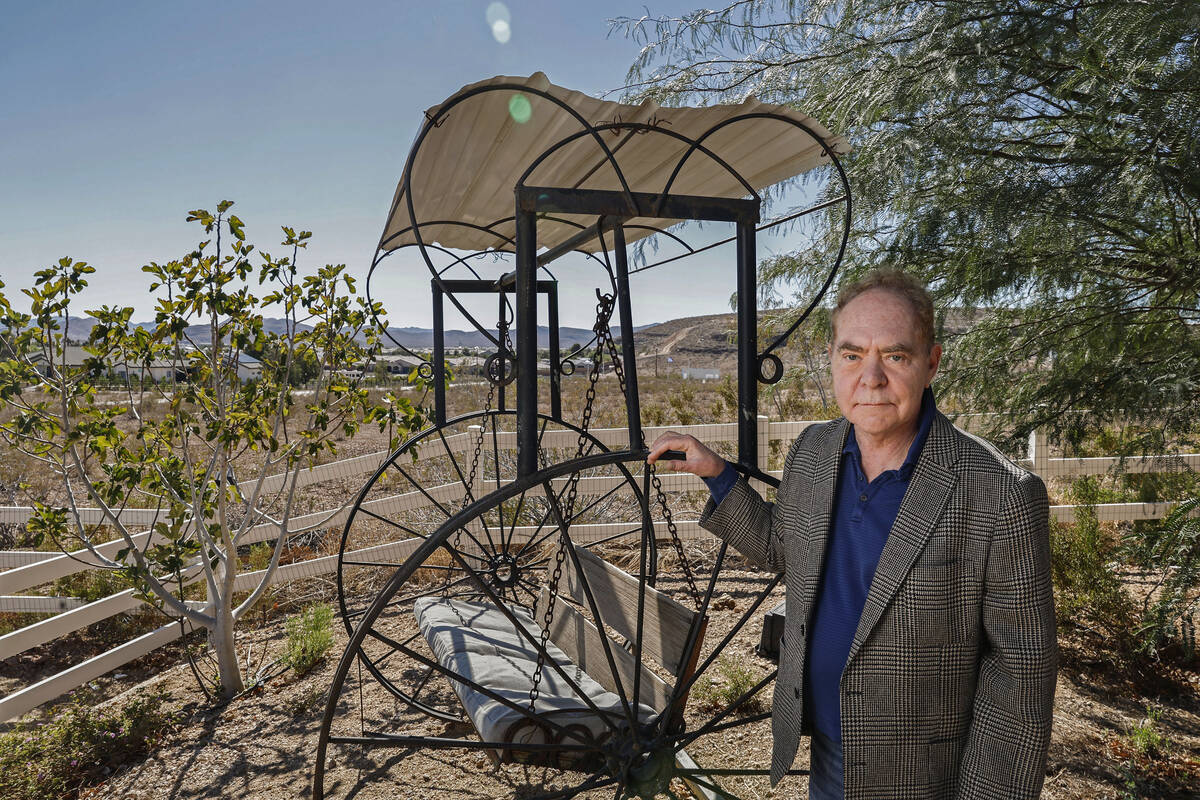 Iconic magician Teller poses for a portrait near his home in southwest Las Vegas Friday, Oct. 1 ...