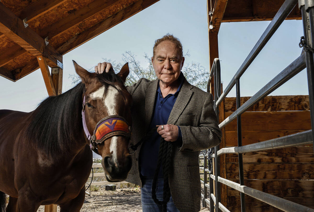 Iconic magician Teller poses for a portrait at a horse ranch near his home in southwest Las Veg ...
