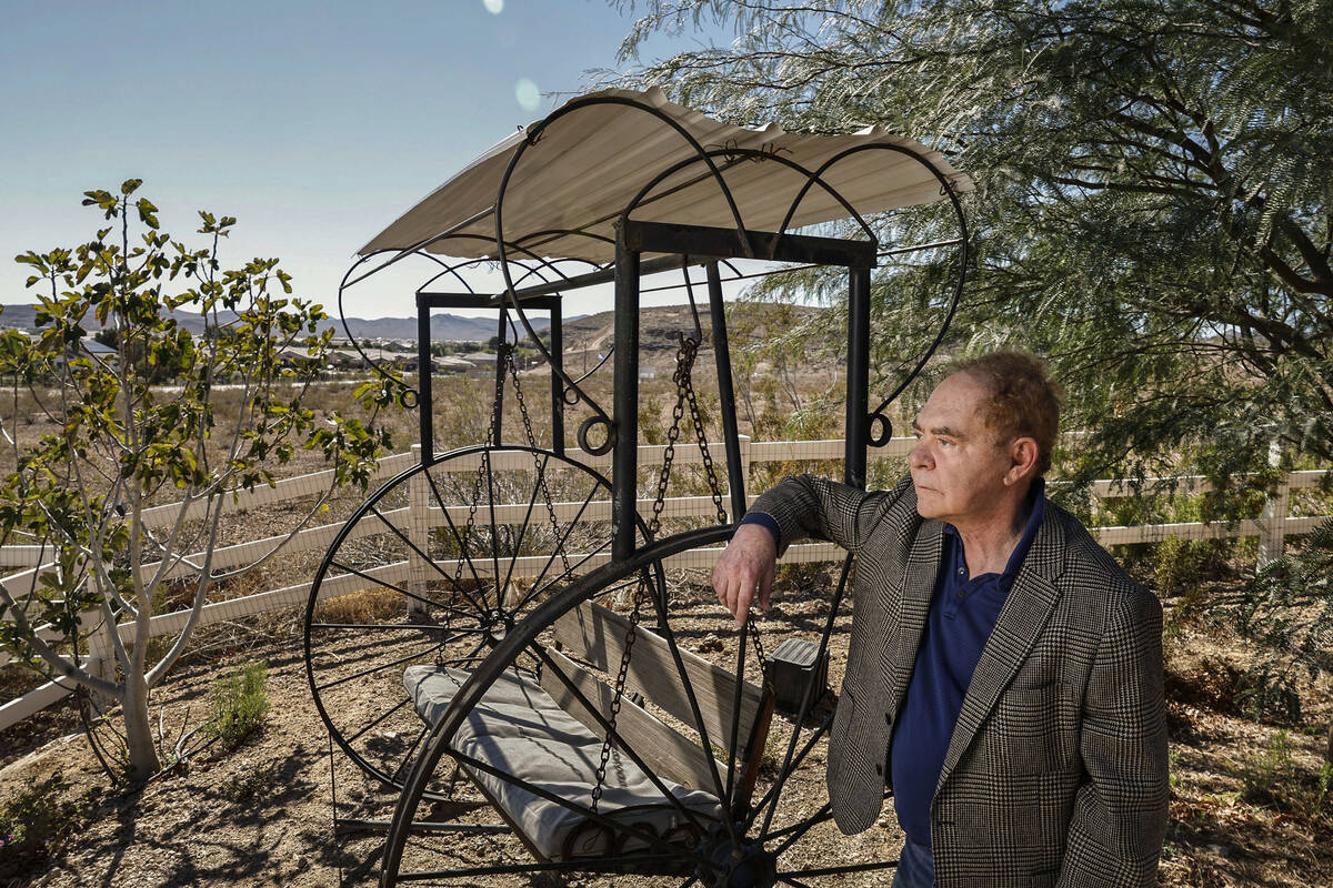 Iconic magician Teller poses for a portrait near his home in southwest Las Vegas Friday, Oct. 1 ...