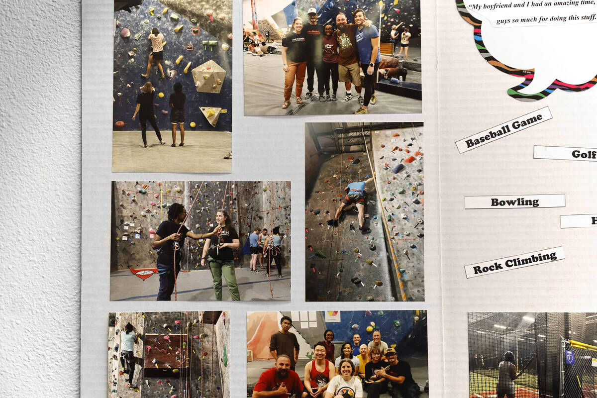 Photos of member activities are posted on the walls at The Phoenix, a national sober active com ...