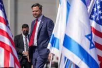 US Vice President JD Vance arrives at Ben Gurion Airport in Tel Aviv on Oct. 21, 2025. Vance is ...