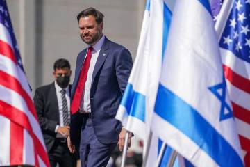 US Vice President JD Vance arrives at Ben Gurion Airport in Tel Aviv on Oct. 21, 2025. Vance is ...
