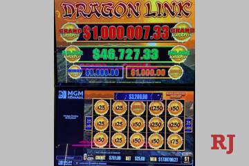 A guest at the MGM Grand won more than $1.7 million this month while playing a $1 Million Drago ...
