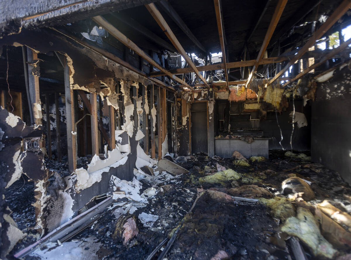 One of the condominiums that burned during an overnight fire at the Paradise Spa condominium co ...