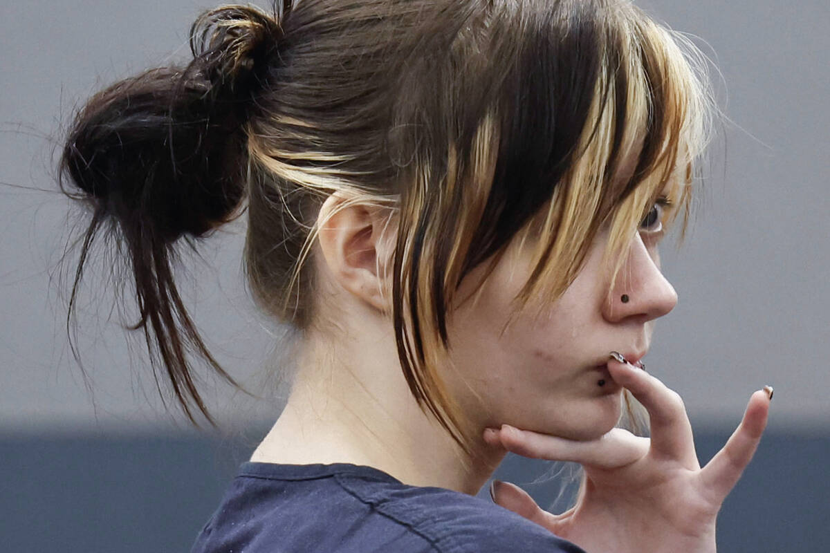 Allysandra Blea appears at her bail hearing at the Regional Justice Center Tuesday, Oct. 21, 20 ...