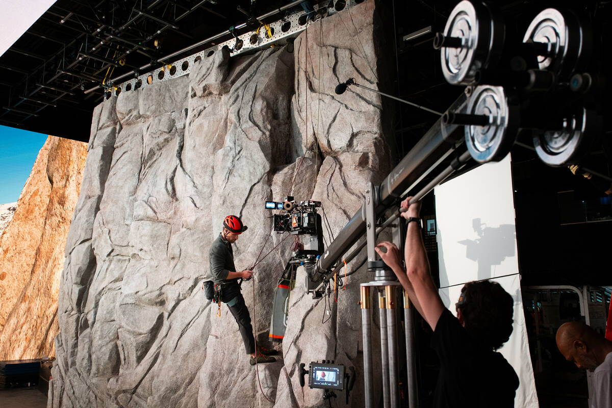 Behind the scenes on the set of "The Sound" inside Vū Las Vegas. (Caleb Jacobson)