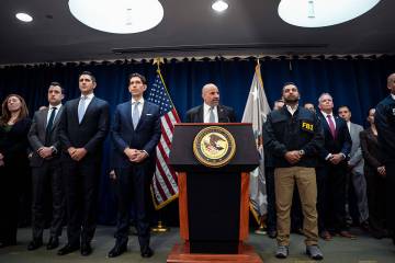 FBI assistant director Christopher Raia speaks at a press conference announcing the arrests of ...