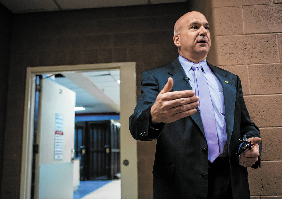James Dzurenda, a consultant with the City of North Las Vegas, walks through the North Las Vega ...
