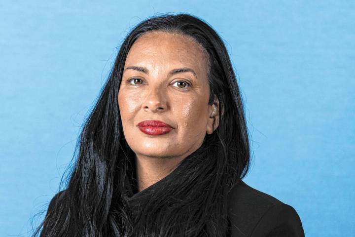 Sigal Chattah poses for a photo at the Review-Journal studio on Friday Aug. 19, 2022, in Las Ve ...