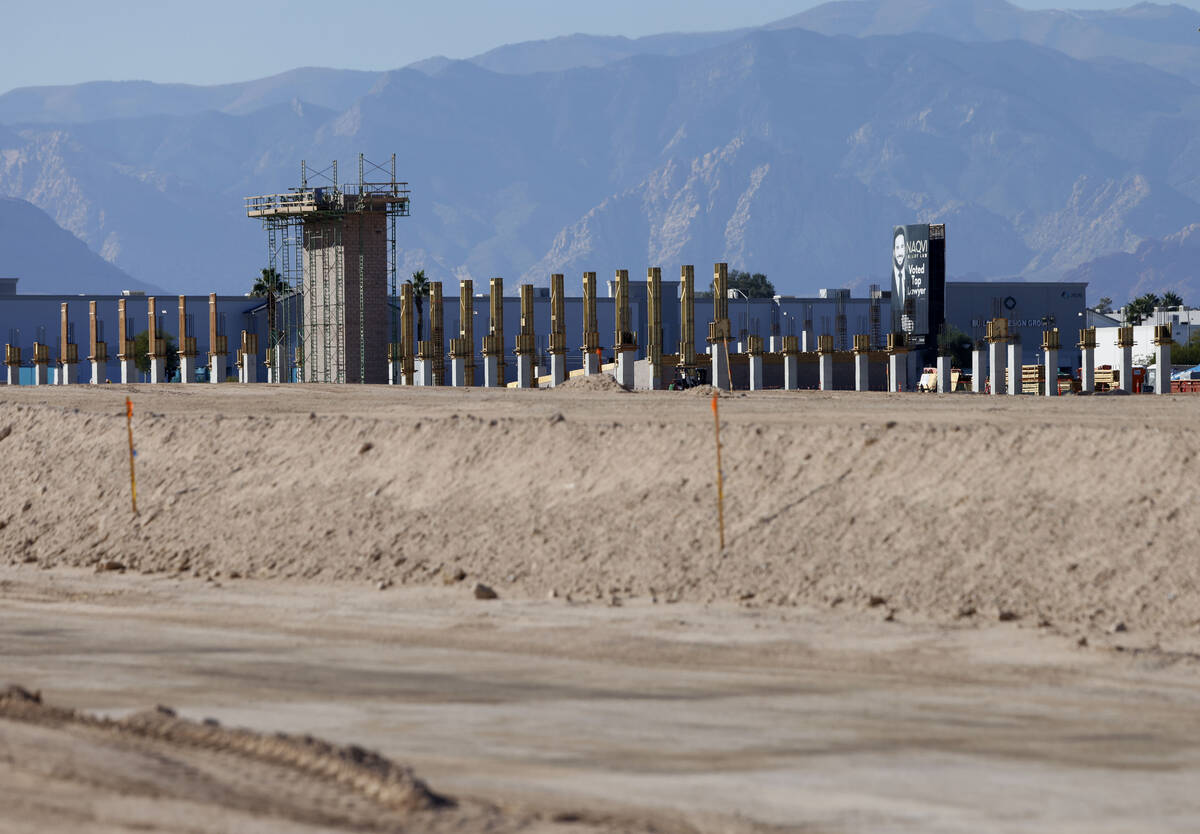 Crews for Brightline West are starting an infrastructure improvement project on Las Vegas Boule ...