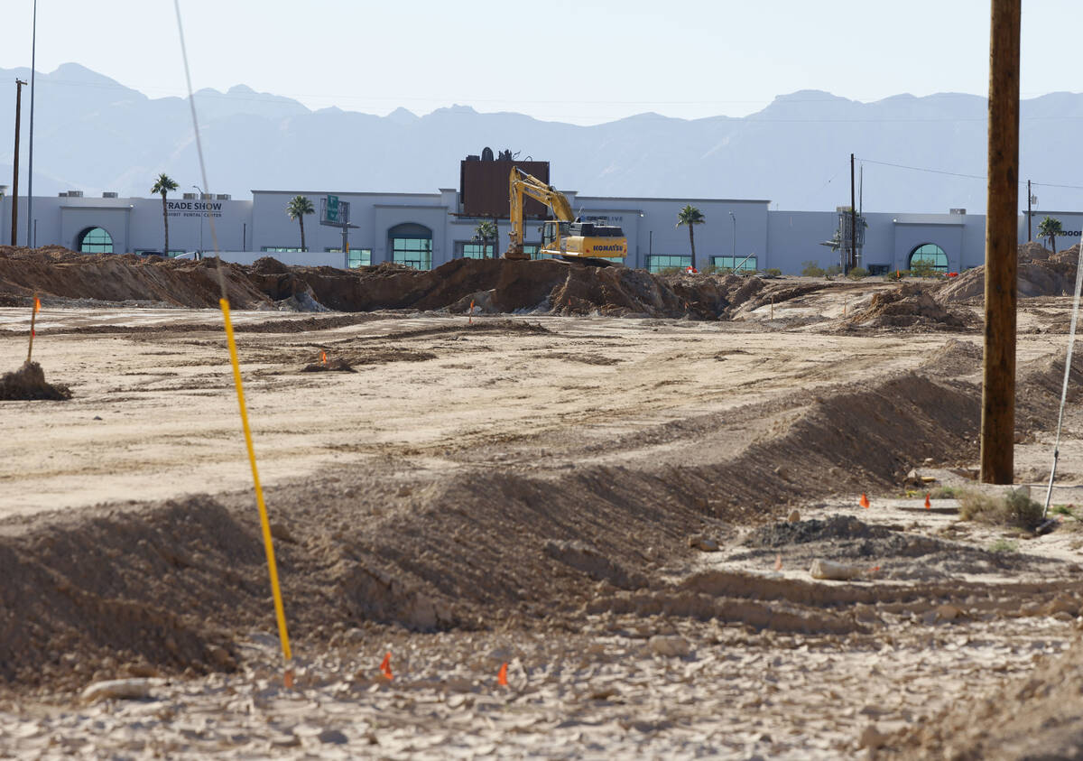 Crews for Brightline West are starting an infrastructure improvement project on Las Vegas Boule ...
