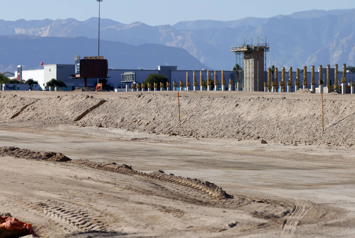 Crews for Brightline West are starting an infrastructure improvement project on Las Vegas Boule ...