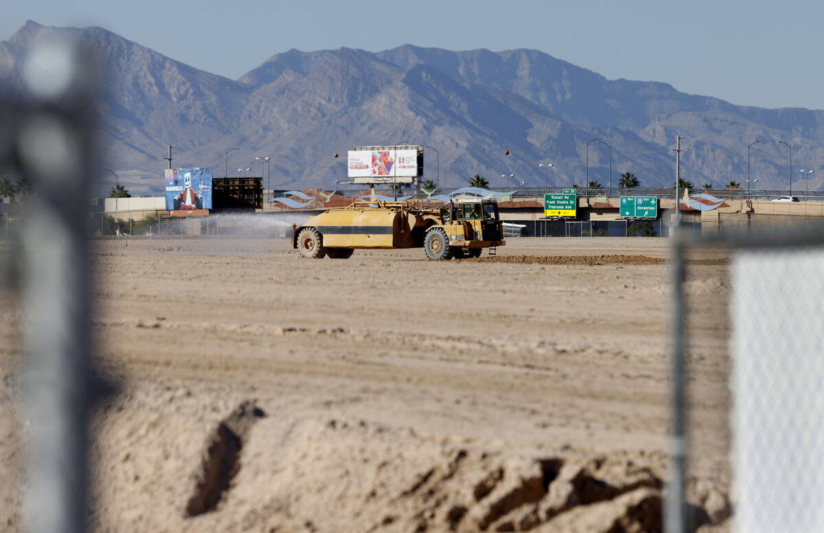 Crews for Brightline West are starting an infrastructure improvement project on Las Vegas Boule ...