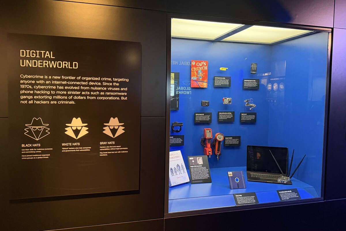 An exhibit at the Mob Museum is seen Friday, October 24, 2025, in Las Vegas. (Cynthia Puga/Las ...