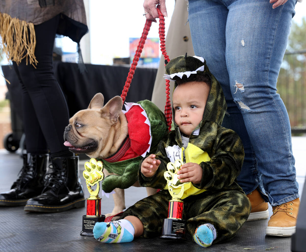 Braxton Lewis, 1, and Sammy take first place in the dog and human twinning contest during the S ...