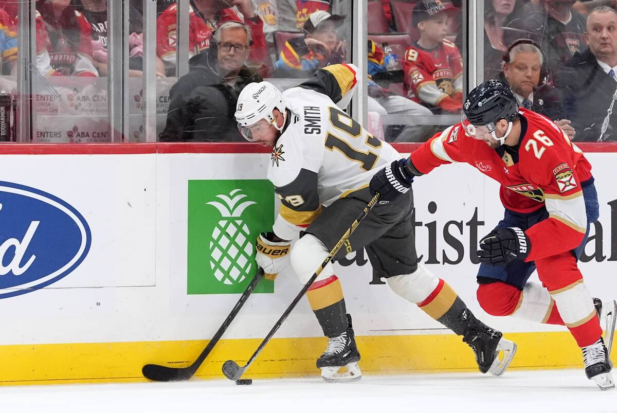 Golden Knights look sluggish in loss to Panthers to open road trip ...