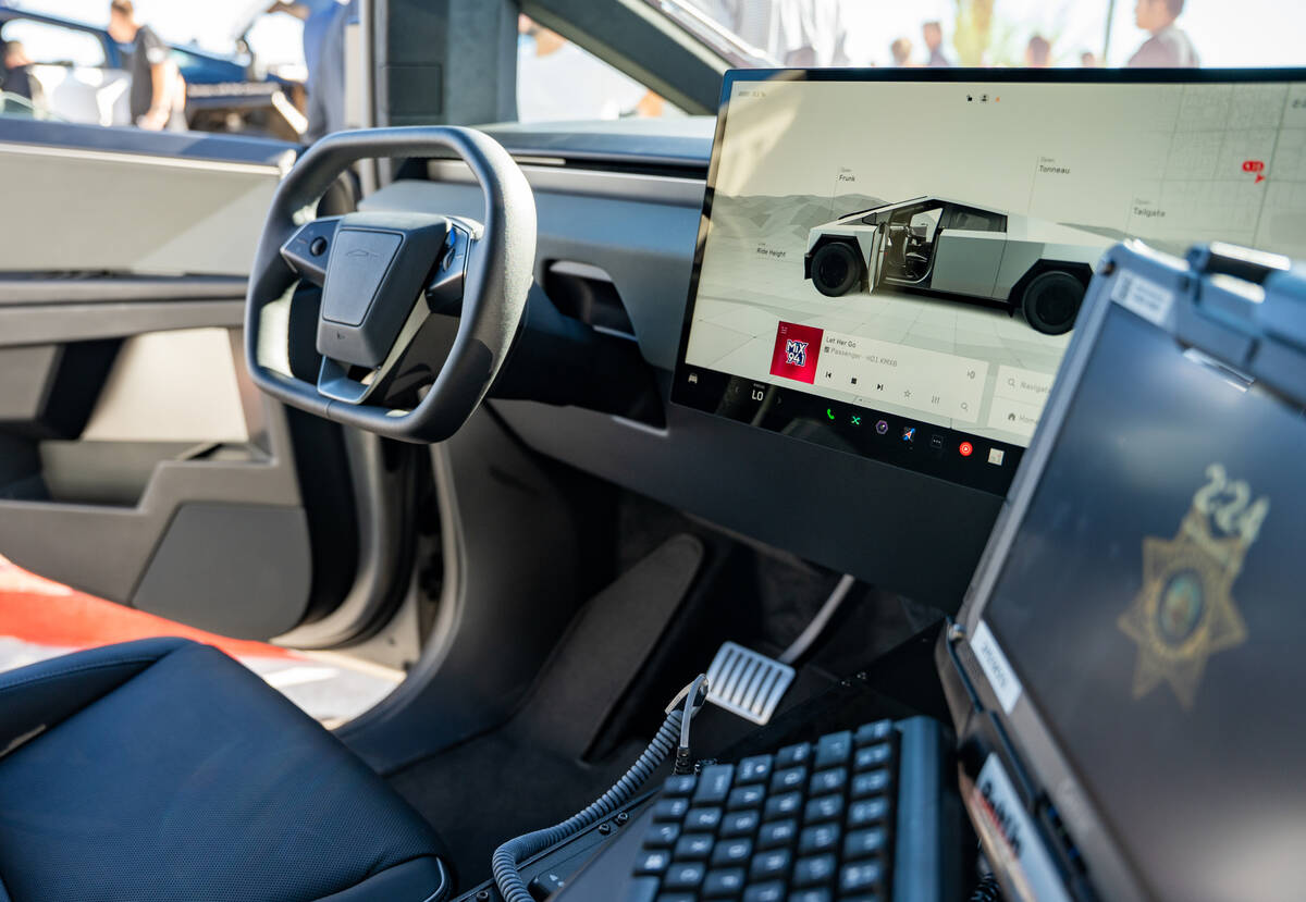 A look inside of the Metropolitan Police Department's new Tesla Cybertruck patrol vehicles outs ...