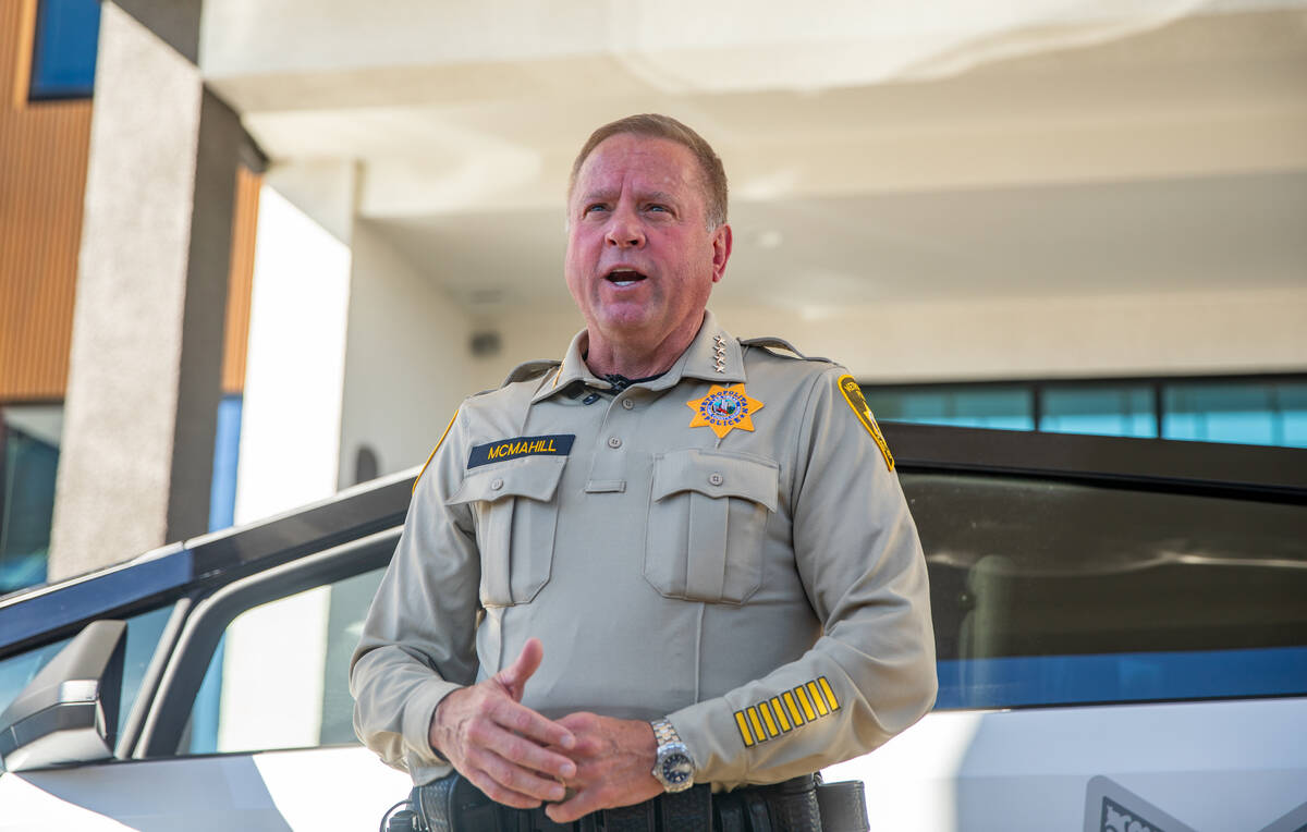 Sheriff Kevin McMahill speaks to the media about the Metropolitan Police Department's future us ...