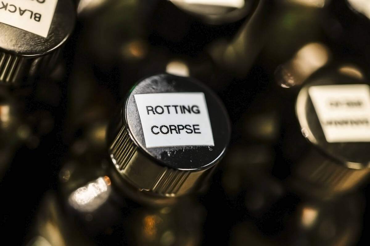 Aroma Retail’s “Rotting Corpse” scent is photographed Thursday, Oct. 23, 2 ...