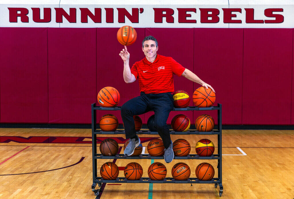 UNLV coach Josh Pastner in the Mendenhall Center on Thursday, Oct. 23, 2025, in Las Vegas. (L.E ...
