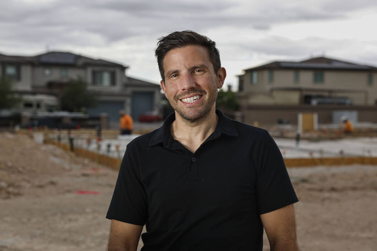 Mike Johnson, owner of Trust Home Builders, poses for a photo at Serene Estates community Thurs ...