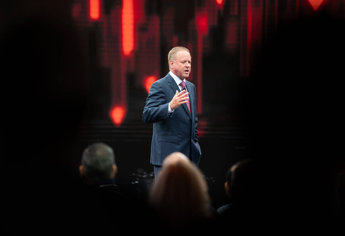 Clark County Sheriff Kevin McMahill announces his 2026 re-election campaign Monday, Oct. 27, 20 ...