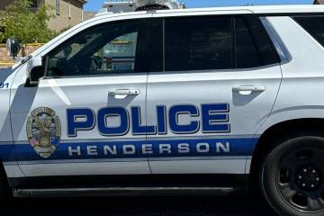 Henderson police vehicle. (Las Vegas Review-Journal, File)
