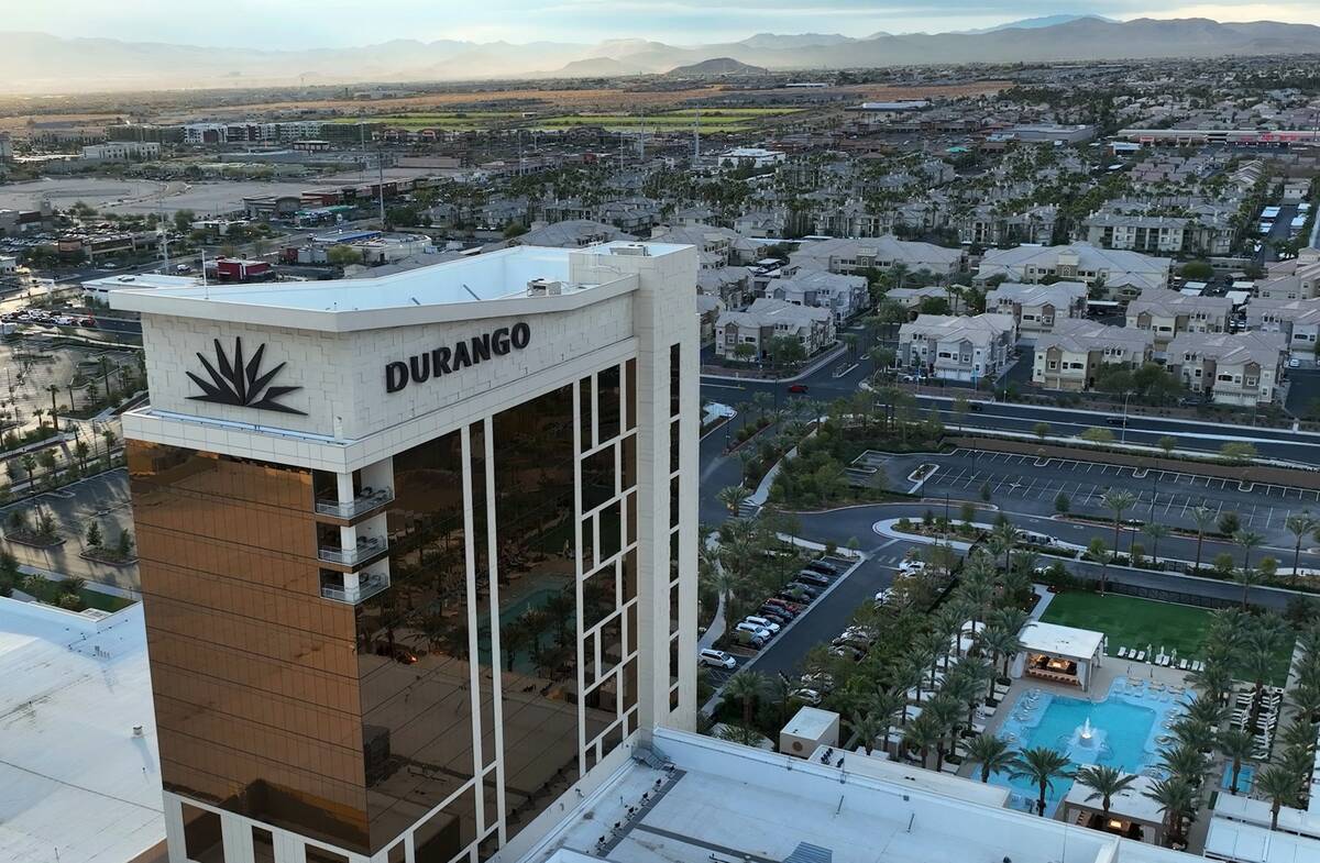 An aerial view of Durango hotel-casino, on Tuesday, Jan 7, 2025, in Las Vegas. (Bizuayehu Tesfa ...