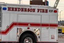 Henderson Fire Department vehicle. (L.E. Baskow/Las Vegas Review-Journal, File)