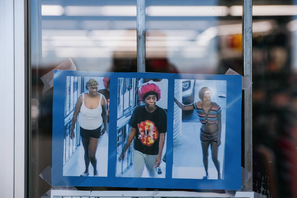 A photo of the three women suspected of attacking a security guard while stealing from Gen X cl ...