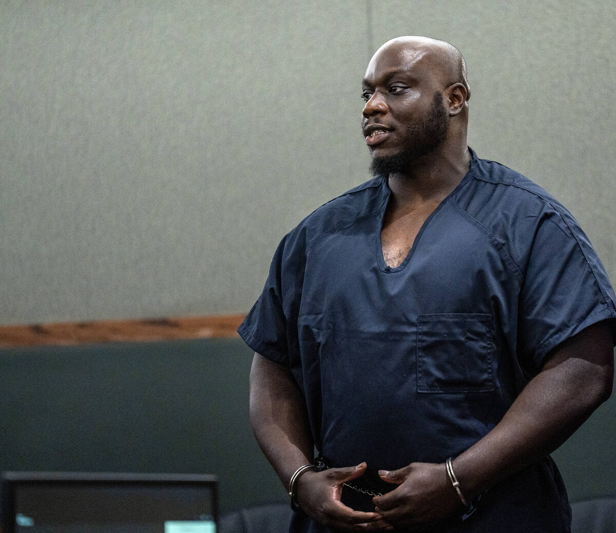 Rainier Jefferson appears in court for his sentencing hearing Thursday morning in Las Vegas Oct ...