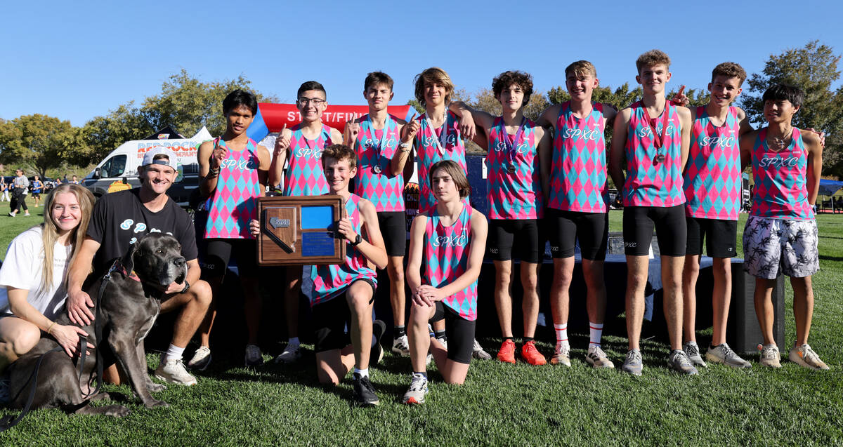 Sky Point poses with the trophy after winning the Nevada Interscholastic Activities Association ...