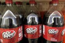 Dr. Pepper bottles are seen in this AP file photo. (Jim Cole/AP)