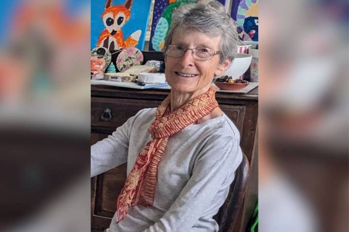 This undated photo provided by Katherine Rees Thursday, Oct. 30, 2025, shows her mother, Suzann ...