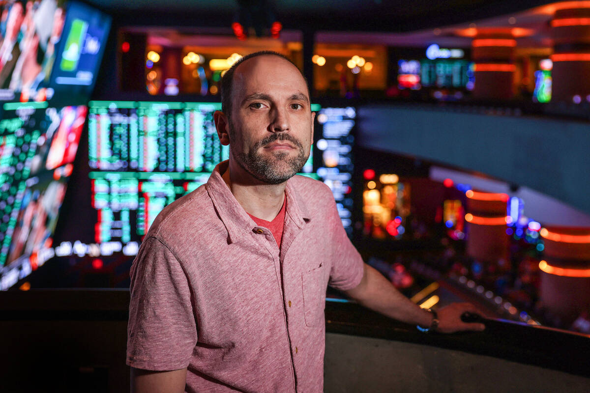 Circa Sports Sportsbook Director Chris Bennett Friday, Oct. 3, 2025 in Las Vegas. (Benjamin Hag ...